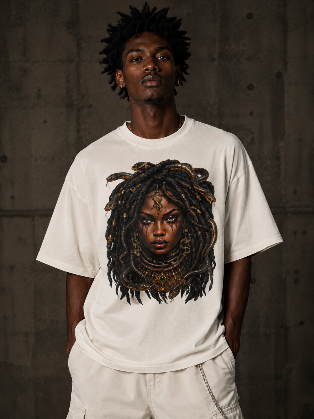 OPULENT AVENUE — Medusa Divine Oversized Tee