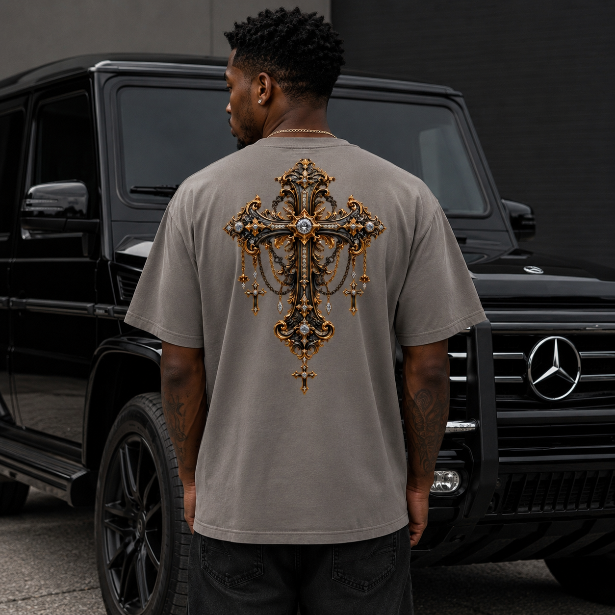 TRUST GOD’S PLAN ONLY OVERSIZED TEE — STONE