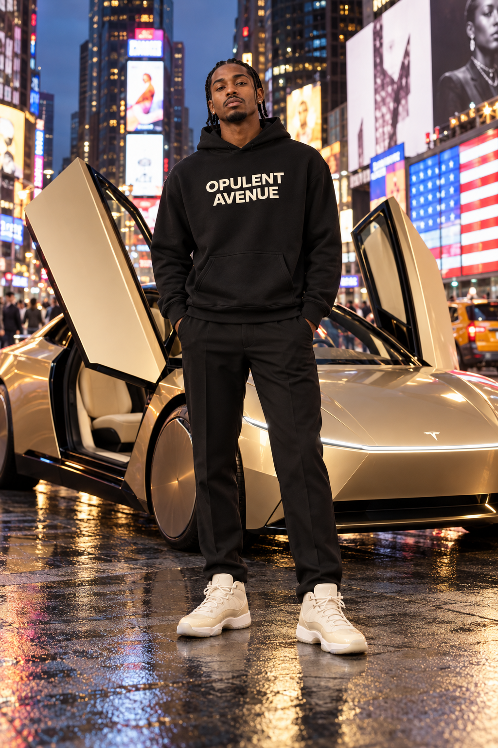 Opulent Avenue Signature Noir Hoodie