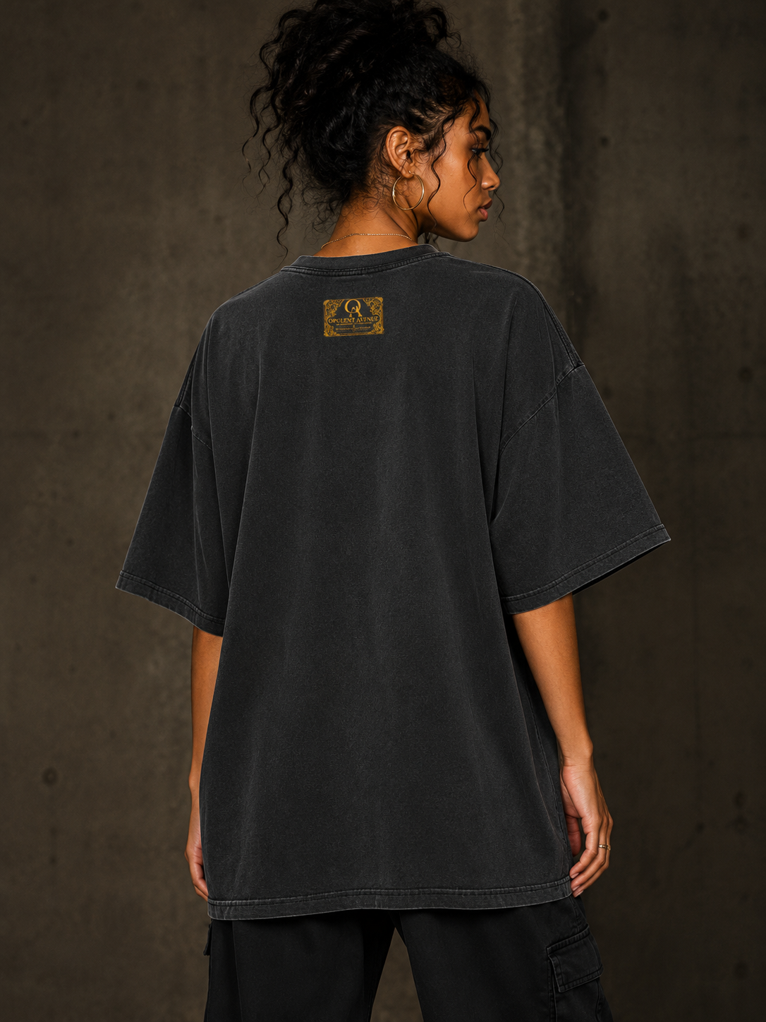 OPULENT AVENUE — Medusa Noir Oversized Tee