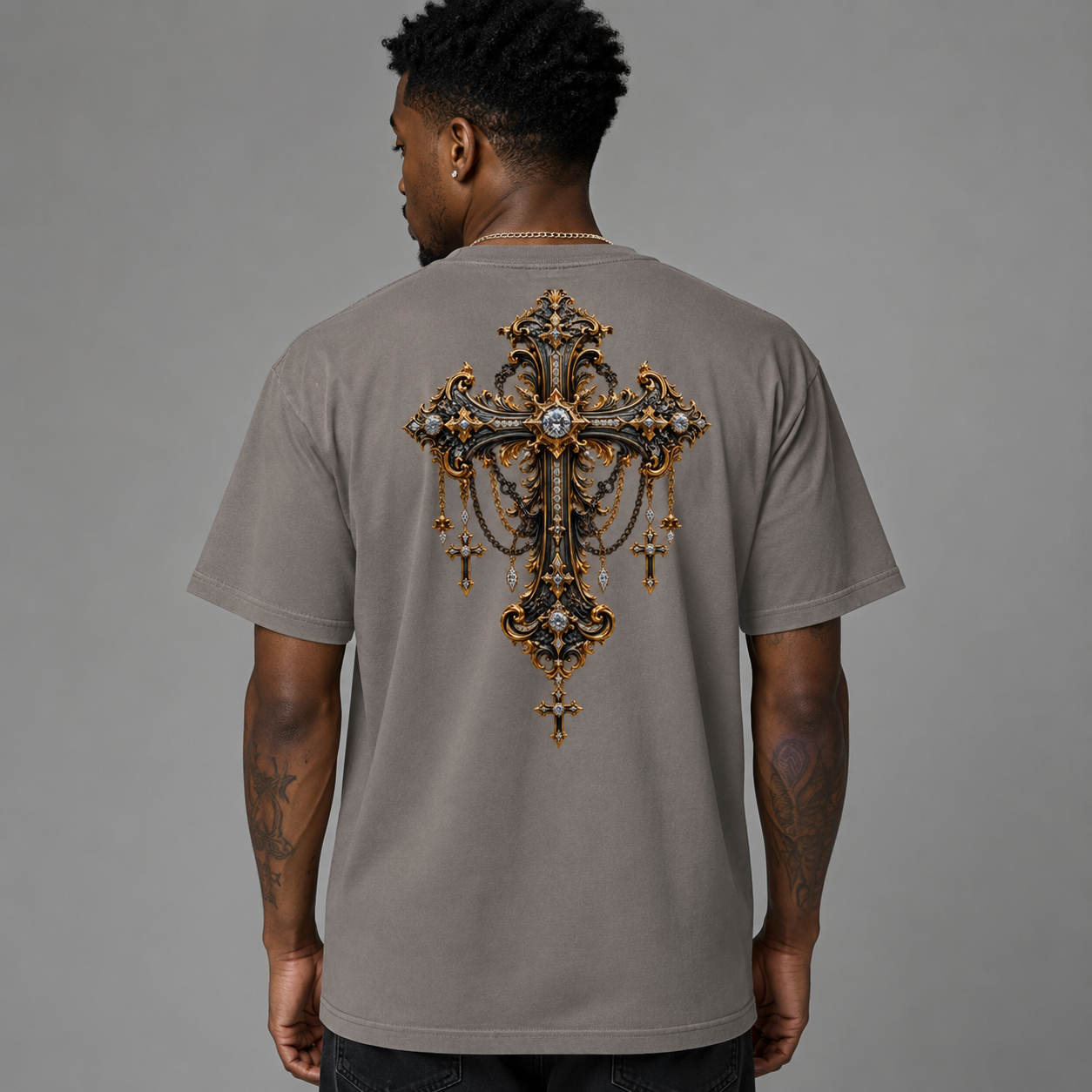 TRUST GOD’S PLAN ONLY OVERSIZED TEE — STONE