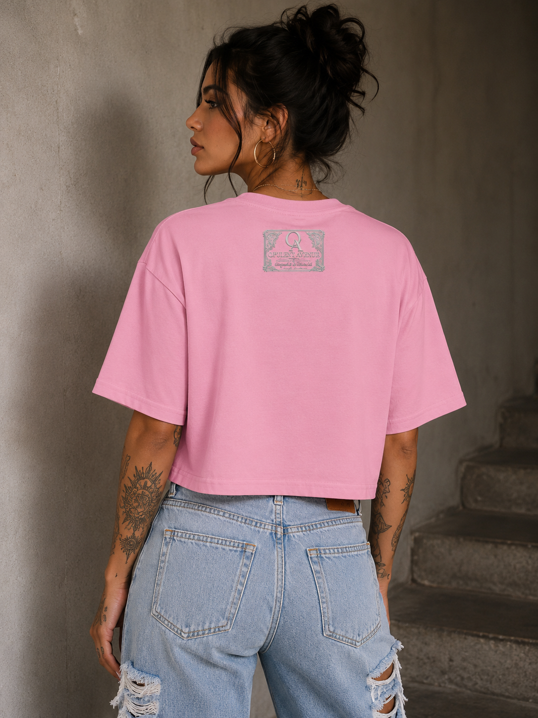 Opulent Avenue “Pretty Dangerous” Portrait Crop Tee — Bubblegum Pink