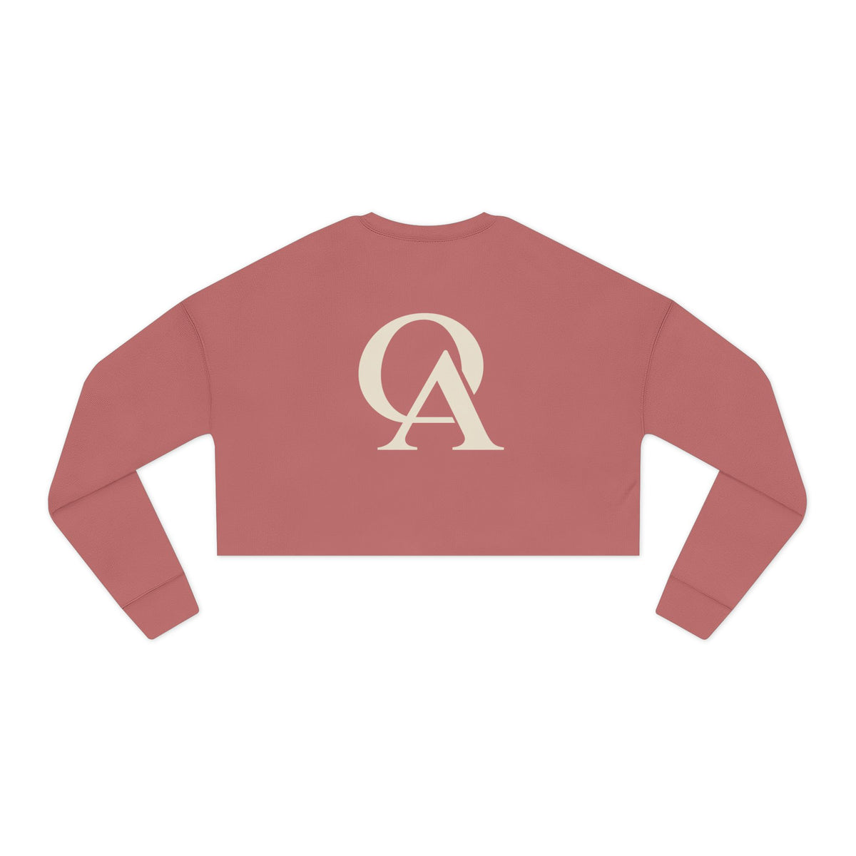 OA Signature Cropped Crewneck – Black & Cream