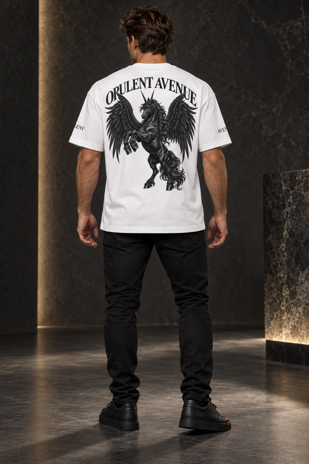 Black Pegasus Box Tee