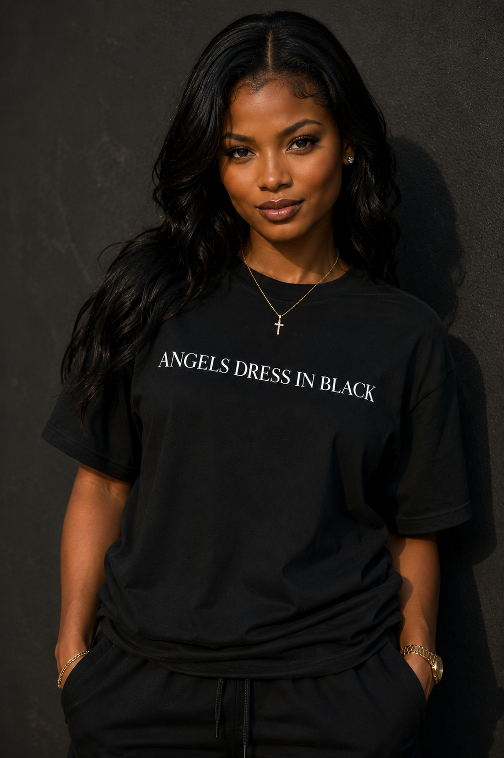 Angels Dress in Black — Gothic Angel Tee