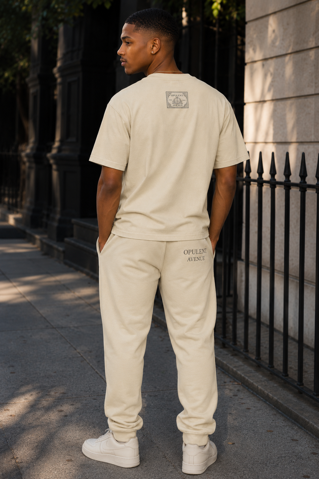 Opulent Avenue “Summer Run” Oversized Tee – Cream