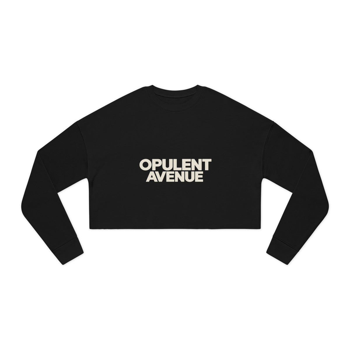 OA Signature Cropped Crewneck – Black & Cream