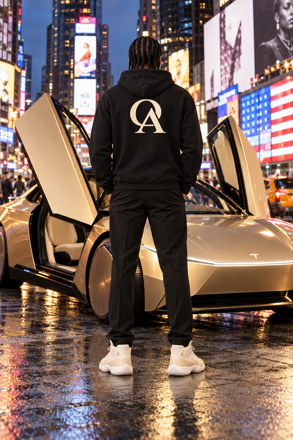 Opulent Avenue Signature Noir Hoodie