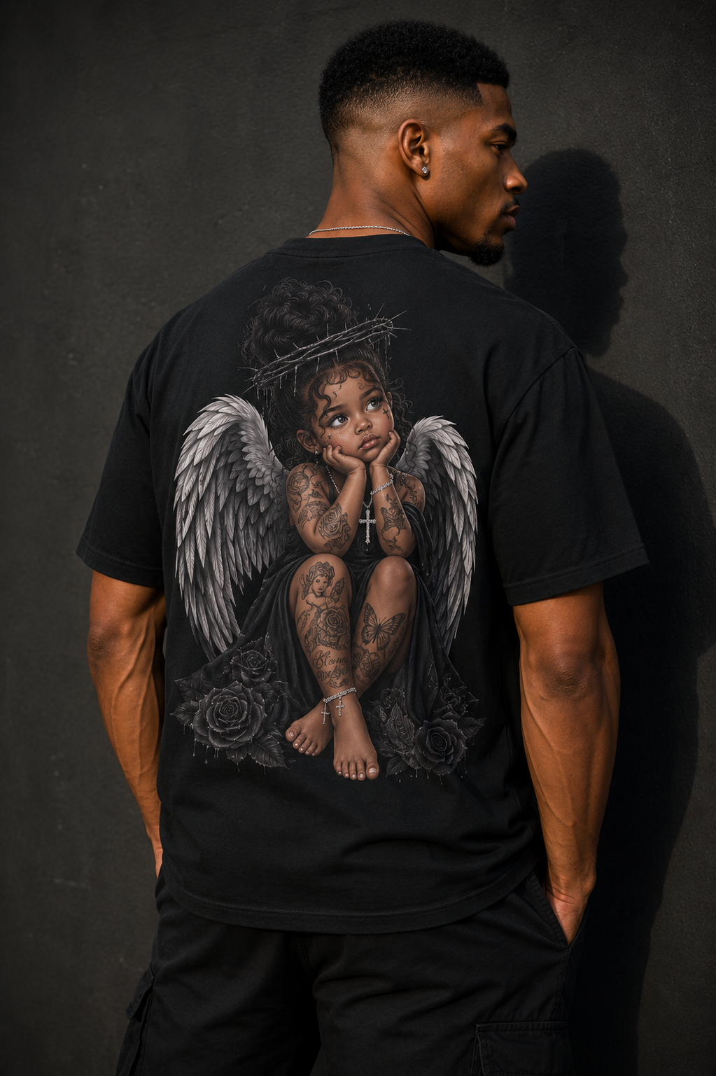 Angels Dress in Black — Gothic Angel Tee