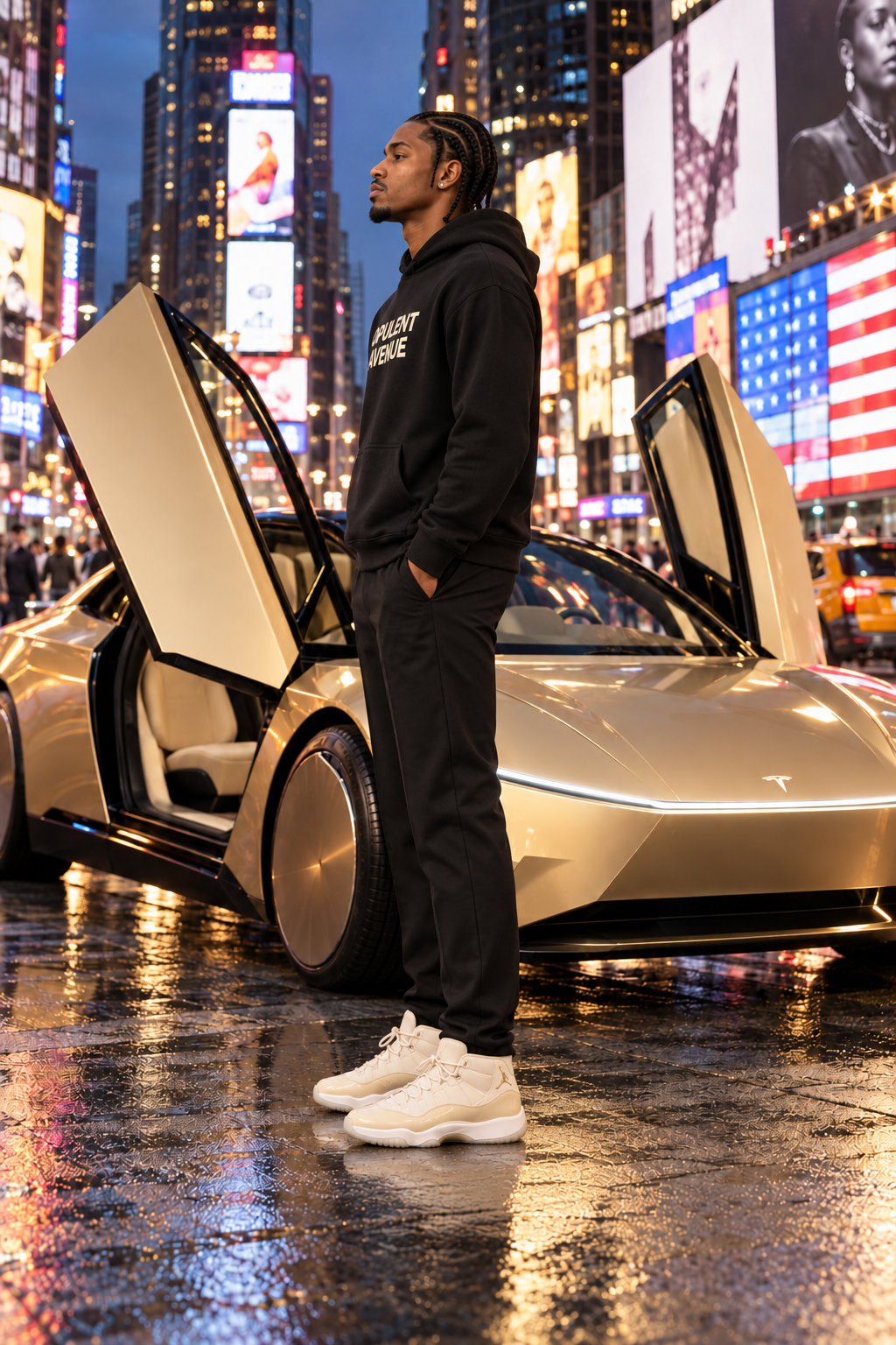 Opulent Avenue Signature Noir Hoodie