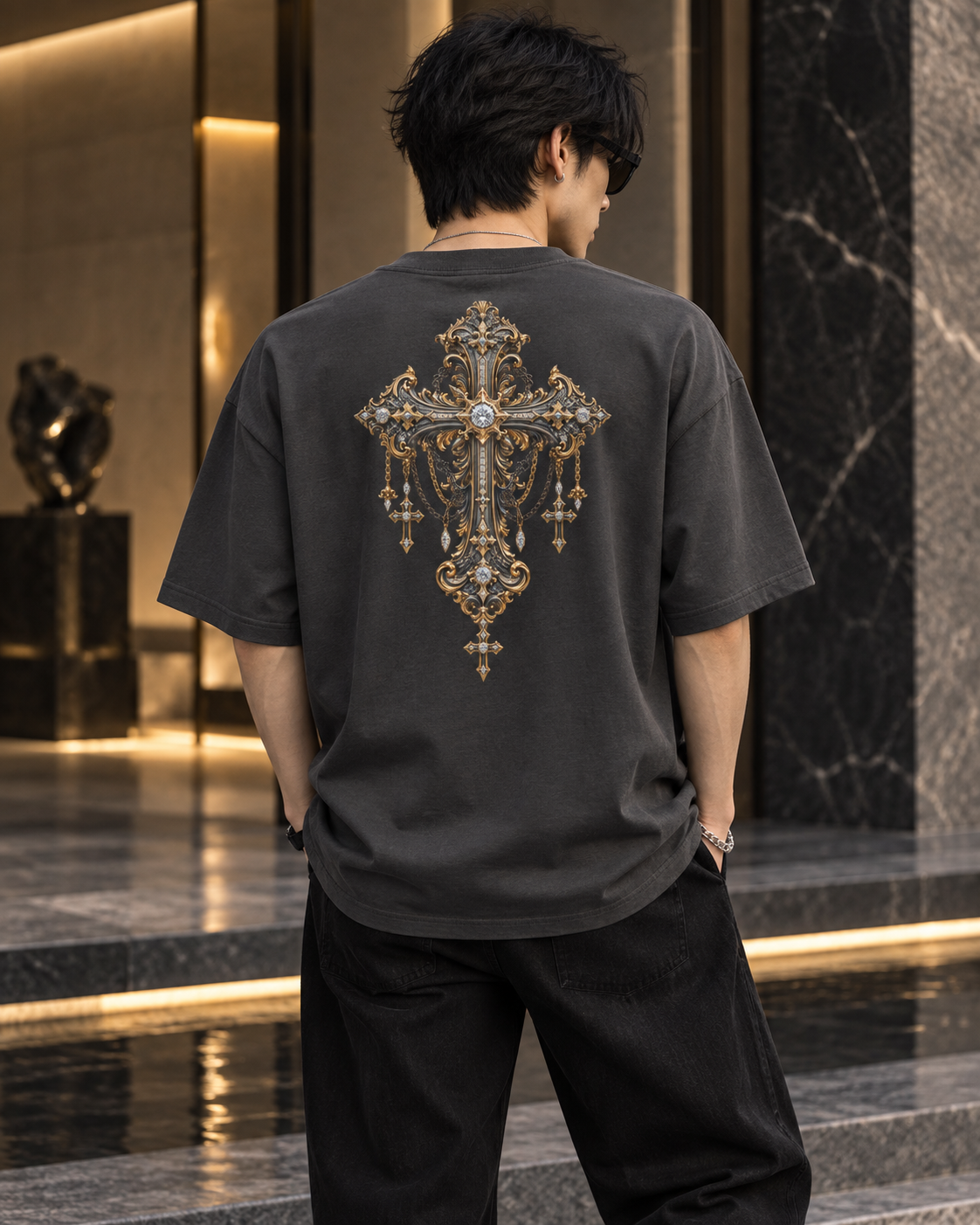 TRUST GOD’S PLAN ONLY OVERSIZED TEE — STONE