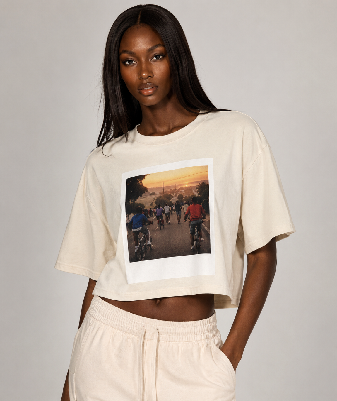 OPULENT AVENUE — Before the Streetlights Crop Tee