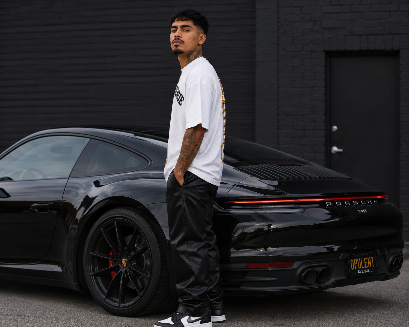 Opulent Avenue Signature Gold Chain Oversized Tee