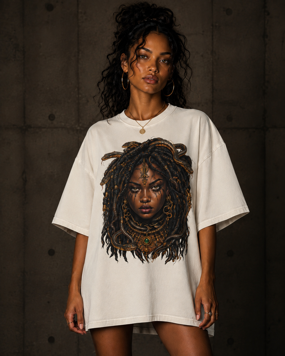 OPULENT AVENUE — Medusa Divine Oversized Tee